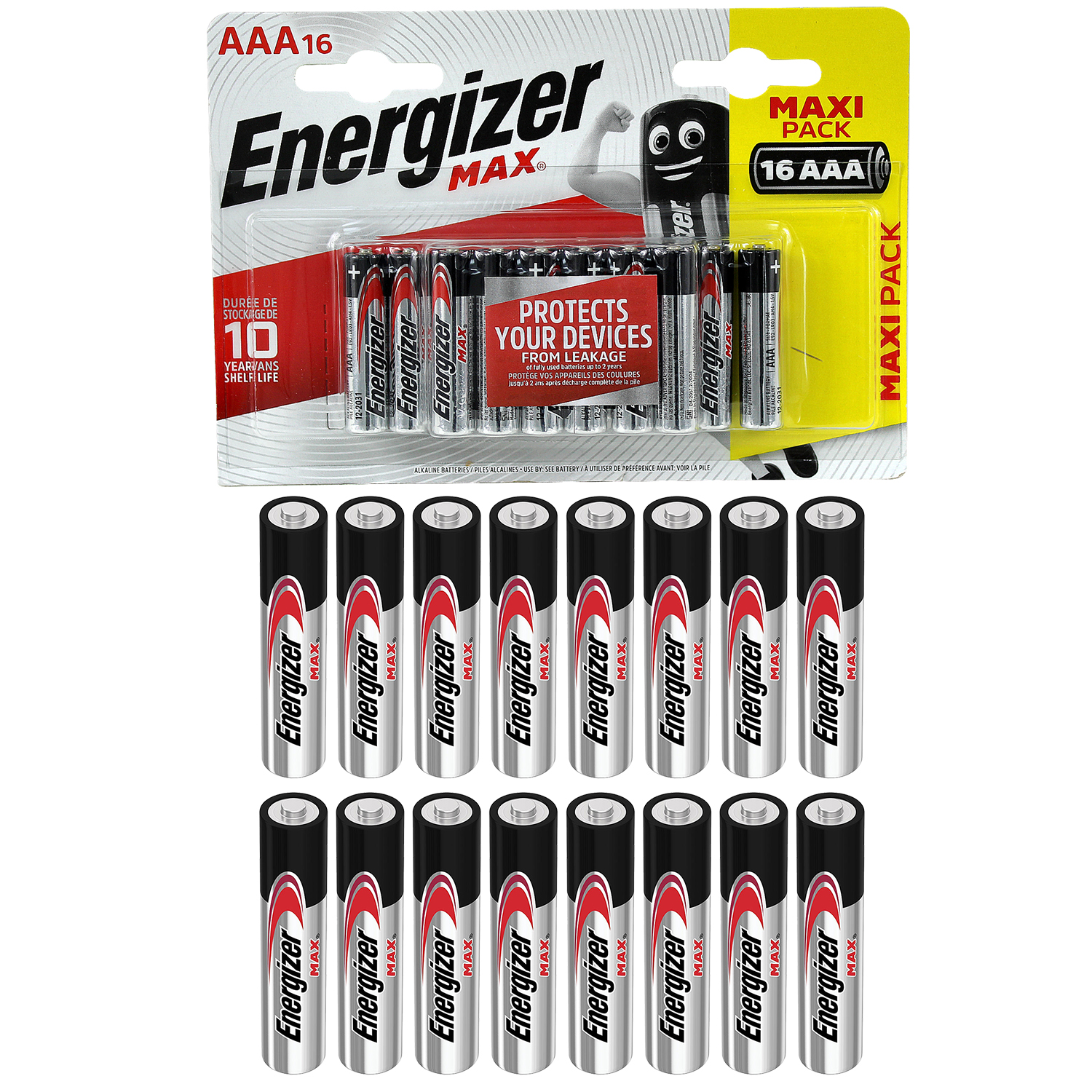 Energizer AAA Batteries, Triple a Battery Max Alkaline (16 Count) 